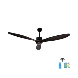 Hiệu suất cao 6 tốc độ quạt trần với ánh sáng LED hiện đại ứng dụng thông minh điều khiển từ xa bền DC động cơ gỗ cơ thể cho phòng ngủ - Product Image 3