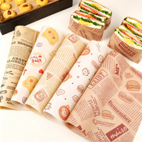 Kertas Pembungkus Makanan Sekali Pakai Ramah Lingkungan, Biodegradable, Dapat Didaur Ulang, Anti Minyak, Anti Air, untuk Kue & Kue Kering