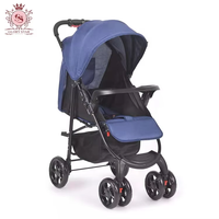 Système de voyage en lin en gros pour poussette avec cadre en alliage d'aluminium et roues universelles à 360 degrés - Poussette pliable légère