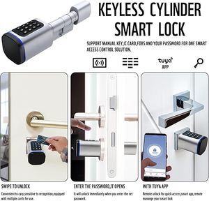 Cao an ninh kỹ thuật số khóa tuya App vân tay sinh trắc học Wifi thẻ Key với <span class=keywords><strong>Keyless</strong></span> nhập cho gỗ - Product Image 3