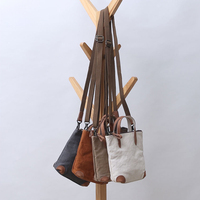 Tas Tote Mini Kanvas Gaya Jepang, Tas Selempang Santai untuk Wanita dan Remaja Putri, Cocok untuk Belanja dan Perjalanan Sehari-hari
