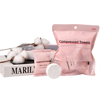 Portable comprimé Mini tablette visage serviette jetable Spunlace tissu non tissé emballage individuel bonbon-Style serviette jetable