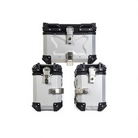 Supports de boîtes latérales/arrière/à l'arrière en alliage d'aluminium pour moto Kawasaki VERSYS-X300, ensemble de trois boîtes, capacité de 38 L, utilisation hors route