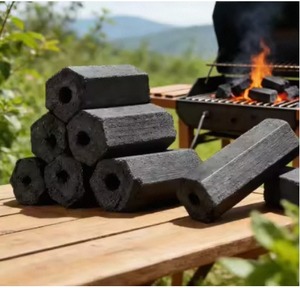 Natural Hexagonal Charcoal Briquettes for <b>BBQ</b> Hookah Long Burning <b>Smokeless</b> Coconut Shell Fuel - Product Image 2