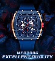 MINI FOCUS MF0399G Montre à quartz pour homme Vive, bracelet en caoutchouc original, étanche, chronographe, nouveau style, montre de business pour homme