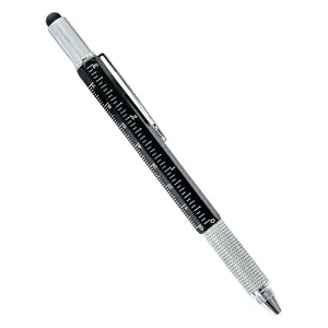 Multi-function Multitool Portable Metal Ballpoint Pen With Ruler Scale Spirit Level Meter And Screwdriver