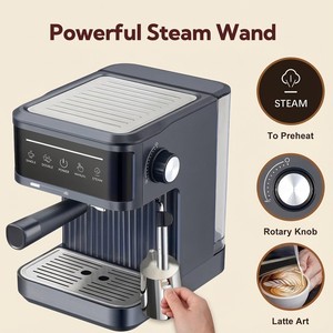 <span class=keywords><strong>Cafetera</strong></span> Eléctrica Espresso para Uso Doméstico, Compacta, Semiautomática, de 20 Bares, con Espumador de Leche y Fácil Limpieza - Product Image 2