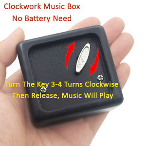 Caja de música de madera negra, juego de películas, Melody Popular, Música Creativa, regalo, venta al por mayor - Product Image 4