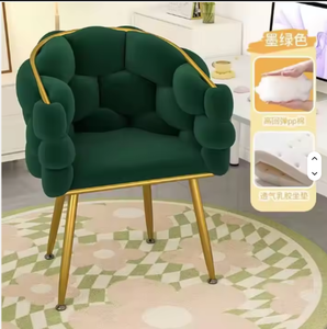 Silla de Maquillaje Estilo Crema de Lujo Ligero, Taburete Sencillo para Tocador con Respaldo, Silla de Comedor Popular en Instagram para Dormitorio de Niñas - Product Image 6