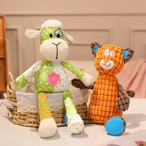 Poupées en tissu rayées de haute qualité, veaux, moutons, poulets, poupées en tissu apaisantes pour les bébés pendant leur sommeil, poupées en tissu moches - Product Image 3