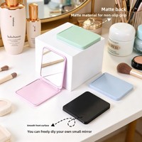 Miroir de maquillage pliable compact et pratique, double face, finition argentée, format poche, en plastique - Vente en gros Zhejiang