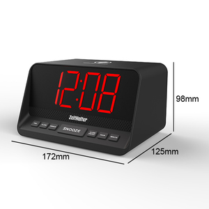 Modernes 10W kabelloses USB-Lade-LED-Display Wecker ABS-Bett für den Büro einsatz - Product Image 3