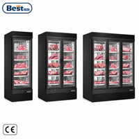 Armoire de maturation à froid pour viande de bœuf avec porte vitrée, refroidissement par air, -5 à 10°C ° Réfrigérateur pour restaurant de steakhouse et boucherie