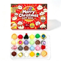 Calendrier de l'Avent de Noël : Boîte Mystère Squishy Maltose en forme de Boulette Vapeur, Jouet Anti-Stress à Remontée Lente