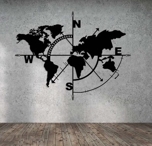 Vente en gros de carte <span class=keywords><strong>du</strong></span> <span class=keywords><strong>monde</strong></span> personnalisée à la mode, décoration murale en métal pour salon et <span class=keywords><strong>maison</strong></span>, tenture murale en acier - Product Image 4