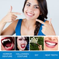 Ensemble de colle pour prothèse dentaire, revêtement de blanchiment des dents, pour un sourire parfait et confiant, fausses dents moulables