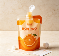 Emballages personnalisés, sachets en plastique avec bec verseur pour boissons, recharge de jus de fruits liquides