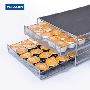 Coffee Pod Storage 2 Tier Coffee Pod Drawer Kitchen Metal Wire Storage Box Organizer Dolcegusto Coffee Capsule Holder For Dolce Gusto