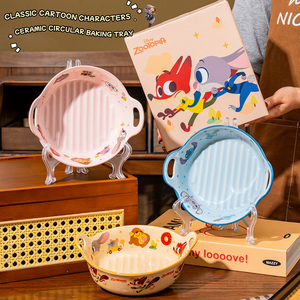 Plat à pâtisserie en céramique <span class=keywords><strong>de</strong></span> dessin animé Disney pour un usage domestique, des fêtes et un cadeau <span class=keywords><strong>de</strong></span> Noël au <span class=keywords><strong>bureau</strong></span> - Product Image 4