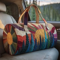 Sac fourre-tout de sport décontracté transfrontalier grande capacité avec design imprimé 3D unique, motif géométrique tendance urbaine et ventilation