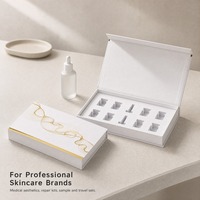 Boîte de voyage magnétique personnalisée pour ensemble de soins de la peau, emballage en carton rigide avec insert en mousse pour kit de flacons de poudre lyophilisée