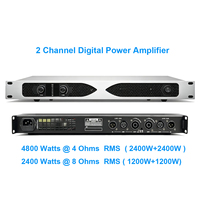 FP-2000 Amplificador de Potencia Digital de 2 Canales, 4800W RMS, 1U, Montaje en Rack, Amplificador de Audio Profesional para KTV, Sonido en Vivo y Escenarios