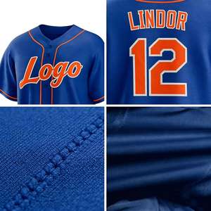 Jersey Baseball Retro Amerika Grosir, Pakaian Jalanan Bergaris Cepat Kering, Desain Lengan Pendek, Desain Dua Warna. - Product Image 2