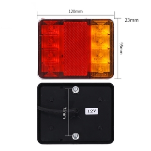 Luz Trasera Rectangular LED con Reflector, Luz de Freno, Direccional Ámbar/Roja, 12V 24V, para Camión, Remolque, Barco, <span class=keywords><strong>Caravana</strong></span>, Impermeable - Product Image 2