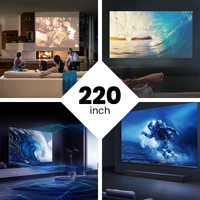 Projecteur de cinéma maison intelligent 4K Ansilumen 100 pouces 1080P 3D 4K Vidéo courte focale