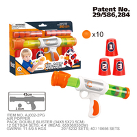Blast Popper Set Air Powered avec Cible Cup Tir Training et EVA Foam Soft Bullet Gun Toy