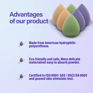 Dias nhà sản xuất đầy màu sắc sinh thái thân thiện mềm Facial Foundation mini bán buôn Latex miễn phí vẻ đẹp trứng tạo nên miếng bọt biển với chai - Product Image 4