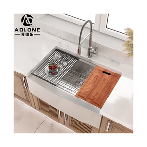 ADLONE Évier de cuisine à bol unique en acier inoxydable fait à la main American Standard Front Rectangular Design Prix d'usine Robinet - Product Image 2