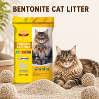 Litière pour chat en bentonite écologique 20 kg, vente en gros, super absorbante, contrôle des odeurs, 99 % sans poussière, agglomération rapide, parfum personnalisé