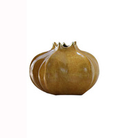 Design moderne chinois décoration de salon forme de citrouille Vases à fleurs en céramique pour bureau