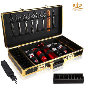 Maletín de Transporte de Alta Calidad para Suministros de Barbería para Estilistas y Barberos Caja de Herramientas de Aluminio Dorado - Product Image 2