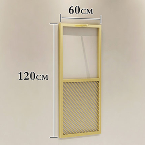 Luxe moderne Mur de Détail De Magasin de Vêtements <span class=keywords><strong>Femme</strong></span> Vêtements En Or Présentoir Mural - Product Image 3