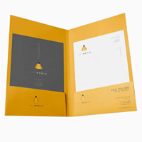 Carpeta de presentación de papel especial negro ecológico con bolsillos Impresión de logotipo personalizado Carpeta de archivos A4