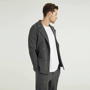 Áo khoác nam kiểu Anh Áo khoác vải tuýt ngắn dáng ôm dáng ngắn mùa thu/đông Áo len dệt kim - Product Image 6