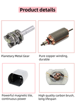 Motor DC Miniatur 6V 12V 16MM Torsi Tinggi dengan Gear Planetary Logam untuk Kipas, Otomasi Kantor, Robot Cerdas