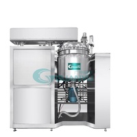 Ligne de production d'équipements de fabrication de crèmes cosmétiques : Émulsifiant sous vide, mélangeur homogénéisateur et machine de mélange pour combinaisons hydrauliques fixes