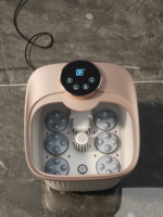 NINGDECRIUS Neues Design Elektrischer Shiatsu Beheizter Fußmassagegerät mit Zeitsteuerung PP&ABS Material Schwarze Farbe AC 220V 45W
