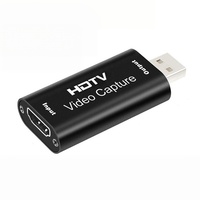 Tarjeta de Captura de Video USB 2.0, Entrada HDMI 1080P30fps, Carcasa Compacta de Aluminio, Sin Controladores, para Transmisión en Vivo de Videojuegos