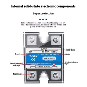 تتابع الحالة الصلبة بالتيار المستمر مرحلة واحدة 10A 60A 80a-d4840 V مرحل الحالة الصلبة الحالية العالية - Product Image 4