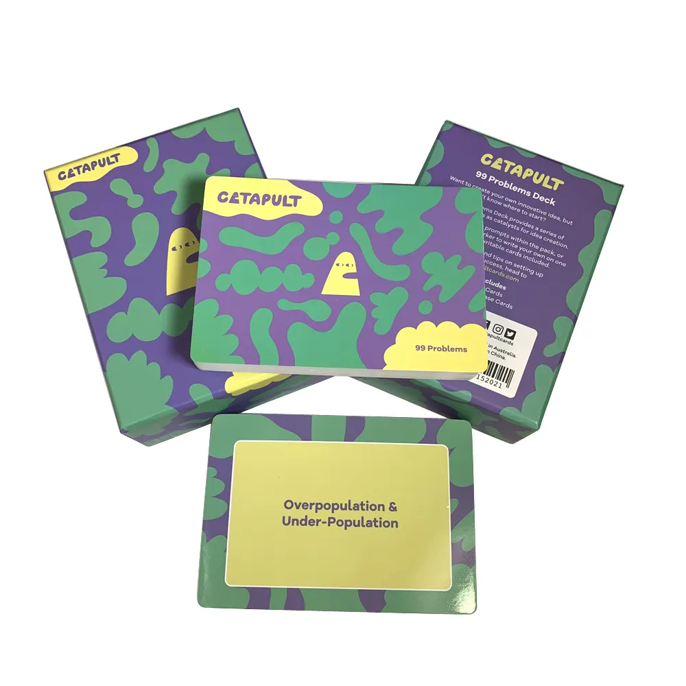 Tarjetas de juego personalizadas para adultos, juego de cartas de papel con impresión de logotipo para niños, venta al por mayor
