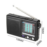 Radio Portátil AM FM Multibanda Personalizable en Varios Colores, Mini Radio de Bolsillo con Altavoz Integrado para Uso Doméstico de Personas Mayores