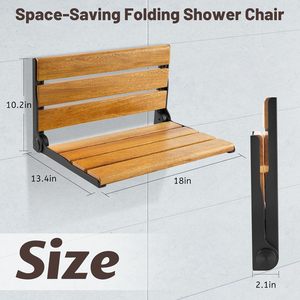 Accessoires <span class=keywords><strong>de</strong></span> maison <span class=keywords><strong>salle</strong></span> <span class=keywords><strong>de</strong></span> <span class=keywords><strong>bain</strong></span> siège <span class=keywords><strong>de</strong></span> toilette vente en gros personnalisé bois aluminium <span class=keywords><strong>bain</strong></span> mural siège <span class=keywords><strong>de</strong></span> douche <span class=keywords><strong>chaise</strong></span> pliante murale - Product Image 4
