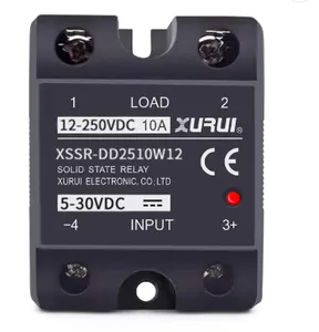 XURUI input 5VDC 250VDC output dc solid state relay 10A / 25A / 40A / 60A / 75A / 100A