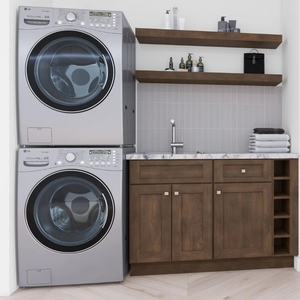 Cbmmart 2025 New Walnut rắn gỗ góc tủ bếp phong cách tùy chỉnh với thanh lịch thạch anh <span class=keywords><strong>Countertop</strong></span> sẵn sàng để lắp ráp - Product Image 5