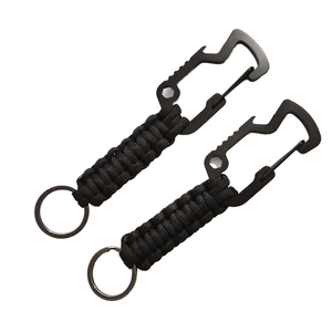 Llavero de Supervivencia para Escalada, Multifuncional, de Nailon Trenzado de 2 mm, Impermeable IP67, 2 Piezas, Ligero, con Anillo de Mosquetón - Product Image 1