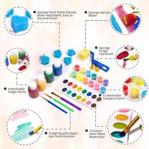 Set di Pittura a Dita Personalizzato 12 in 1, Non Tossico, Lavabile, Kit Fai-da-Te, <span class=keywords><strong>Tempera</strong></span> Acrilica per Bambini - Product Image 3